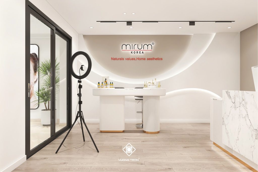 thiết kế thi công văn phòng showroom mỹ phẩm tại gò vấp