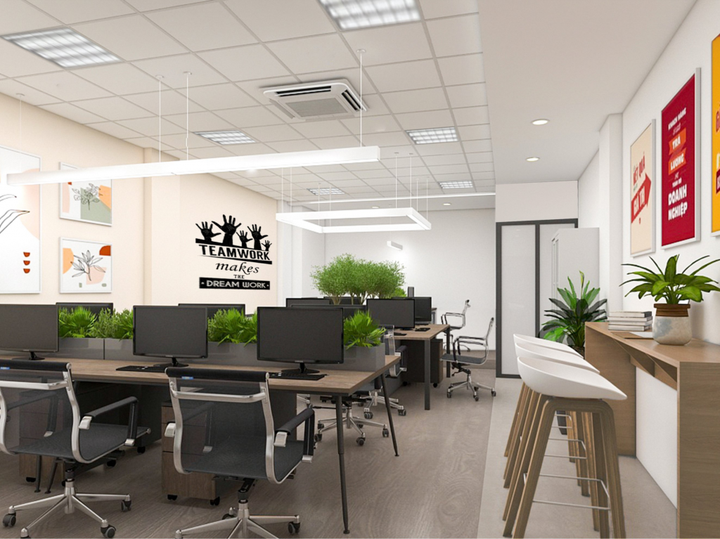 Thiết kế không gian văn phòng xanh