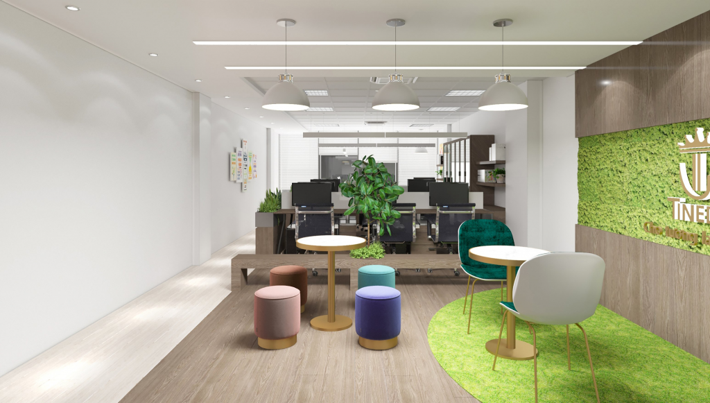 Thiết kế nội thất văn phòng xanh đẹp và hiện đại